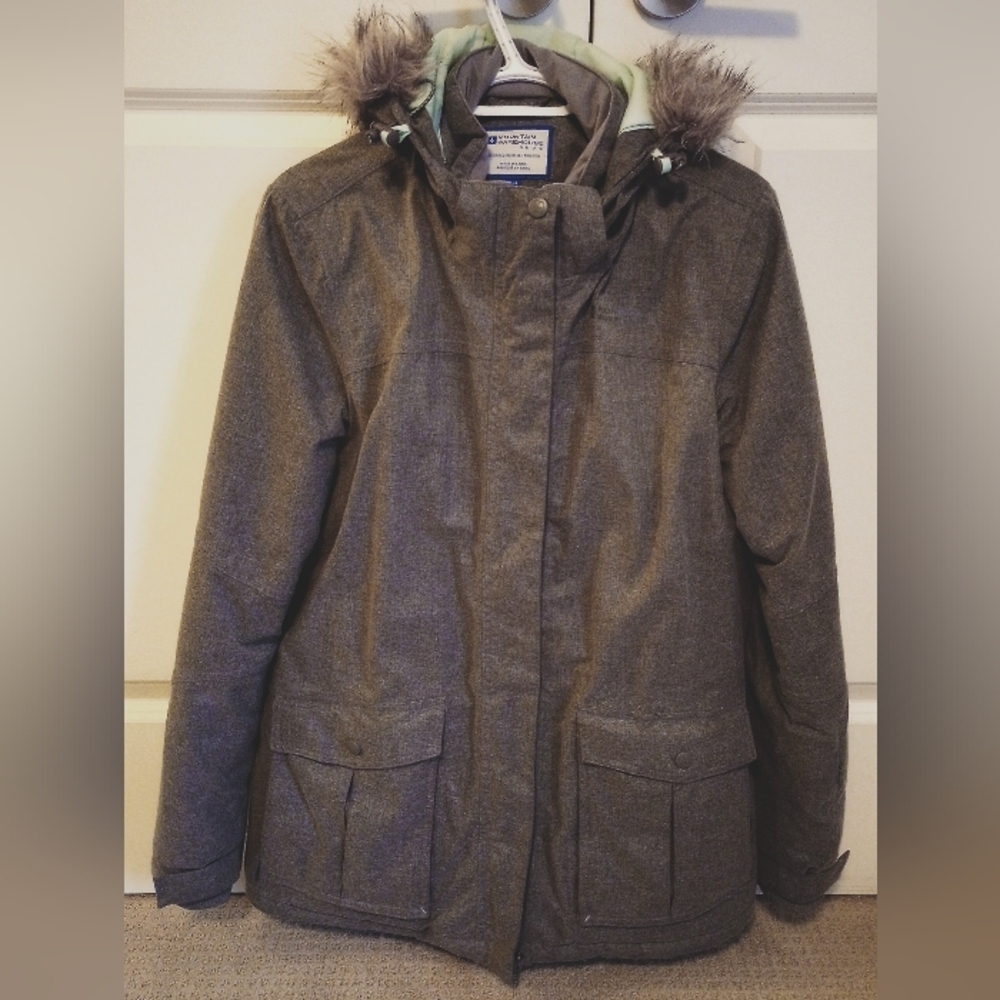 Women's Gray Winter Jacket Mountain Warehouse Size 10